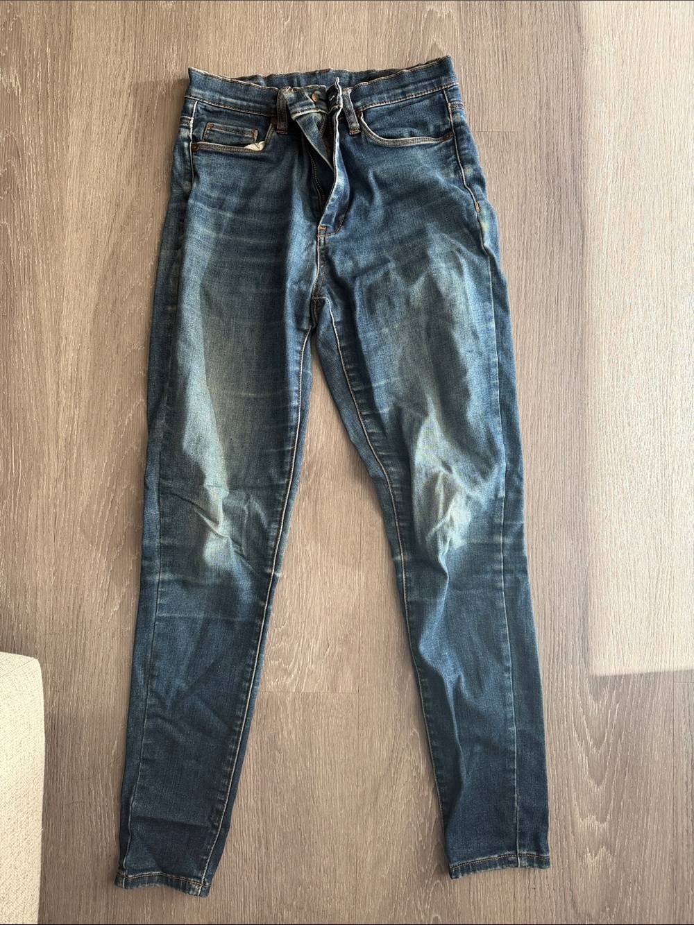 Blank NYC Women's High Rise Skinny Jeans in Faded Blue Wash